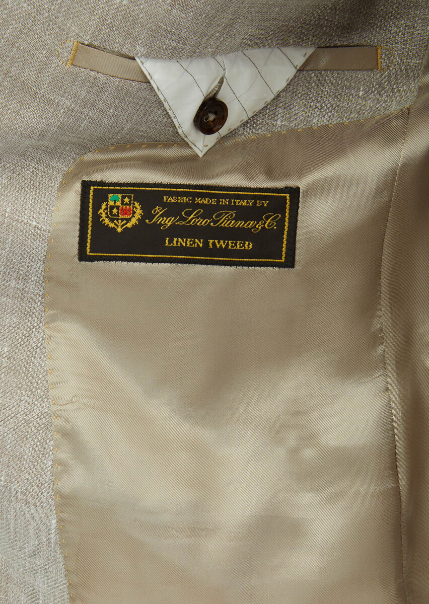 Vizon Desenli Regular Fit İpek Karışımlı Ceket - 5