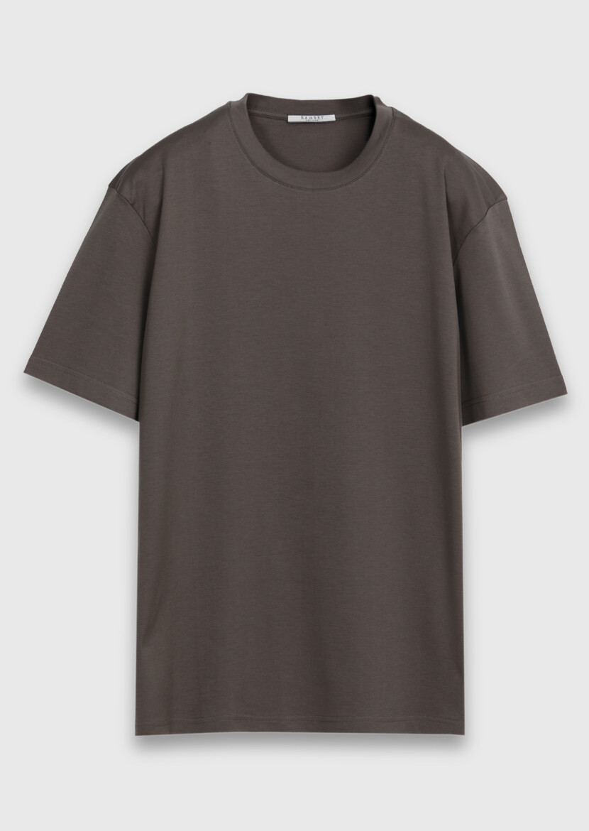 Vizon Düz %100 Pamuk T-Shirt - 6