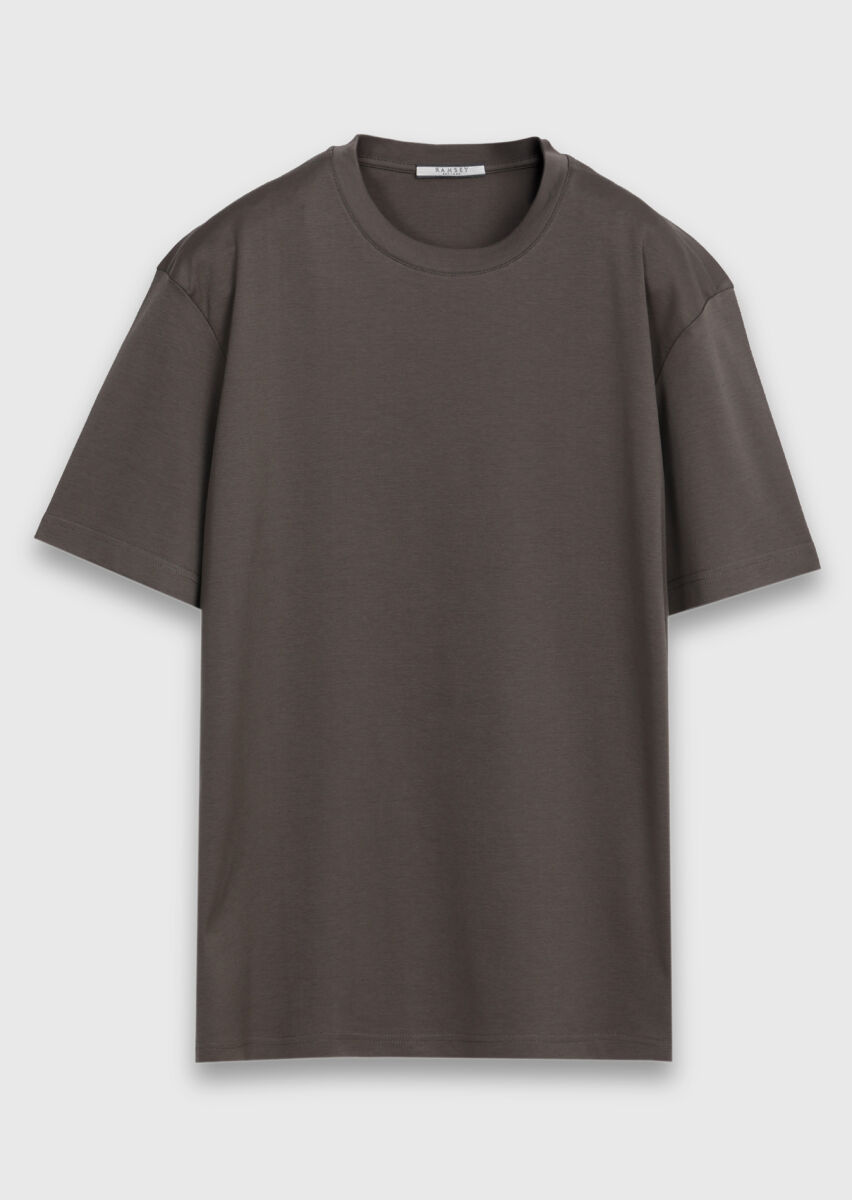 Vizon Düz %100 Pamuk T-Shirt - 6