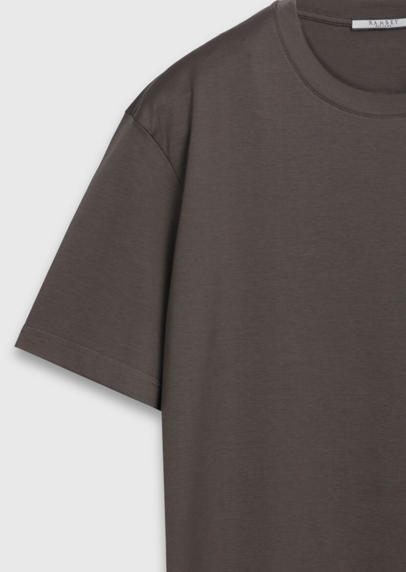 Vizon Düz %100 Pamuk T-Shirt - 7