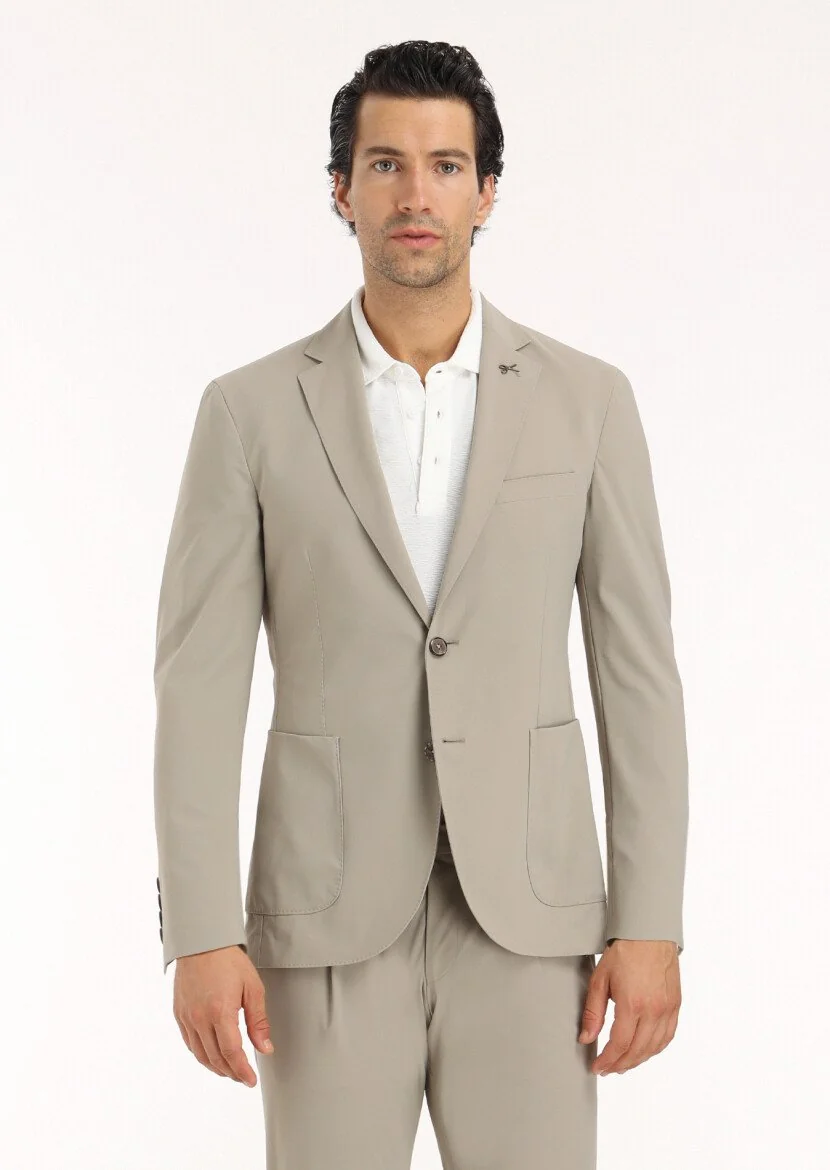 Vizon Düz Comfort Fit Örme Takım Elbise - 2