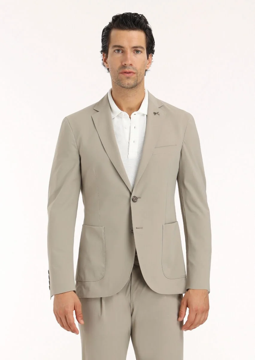 Vizon Düz Comfort Fit Örme Takım Elbise - 2