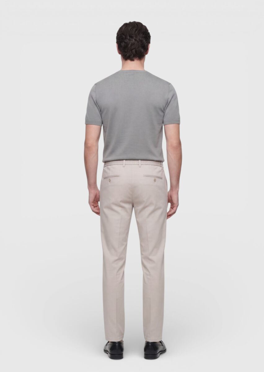 Vizon Düz Dokuma Jogging Fit Casual Pamuk Karışımlı Pantolon - 4