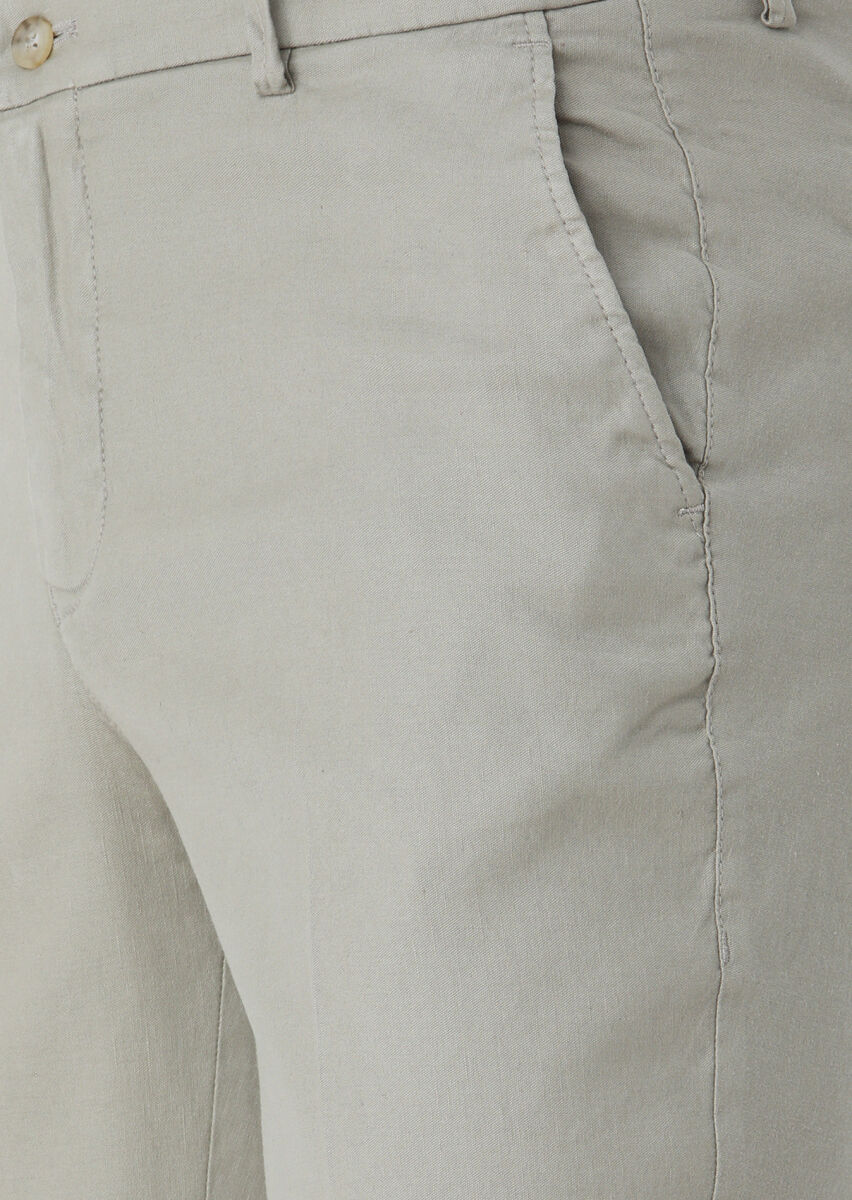 Vizon Düz Dokuma Regular Fit Casual Pamuk Karışımlı Pantolon - 2