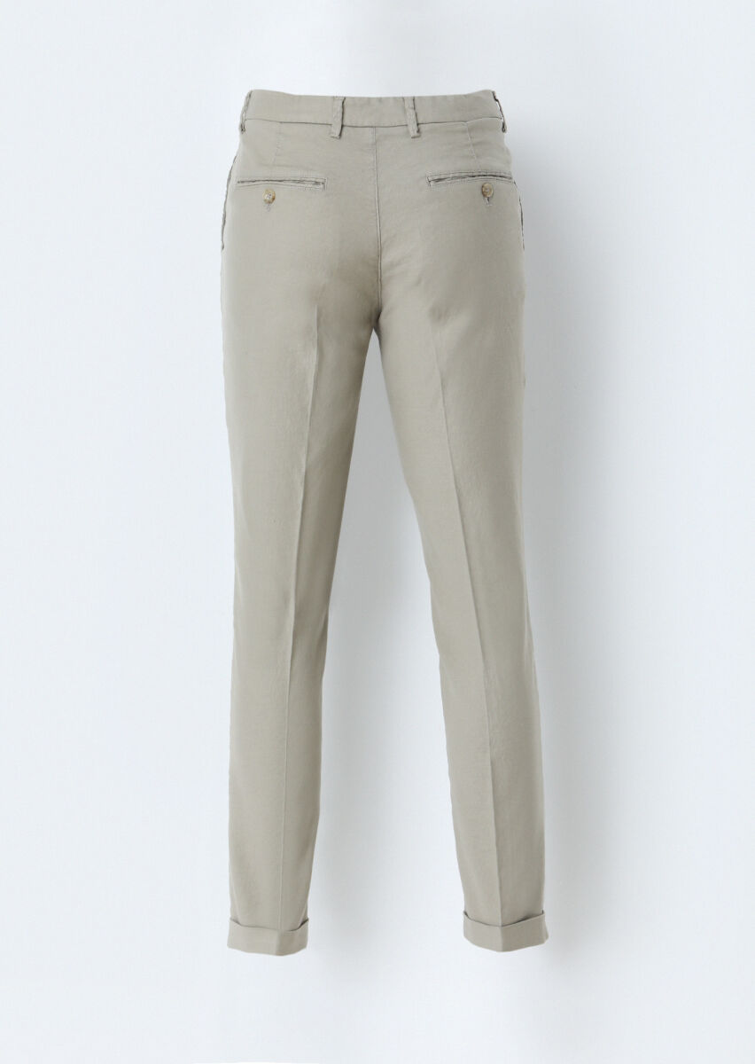 Vizon Düz Dokuma Regular Fit Casual Pamuk Karışımlı Pantolon - 3
