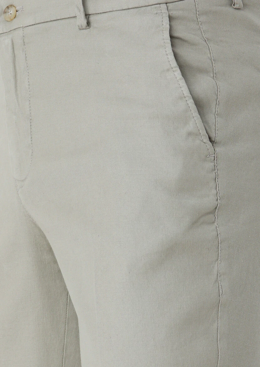 Vizon Düz Dokuma Regular Fit Casual Pamuk Karışımlı Pantolon - 2