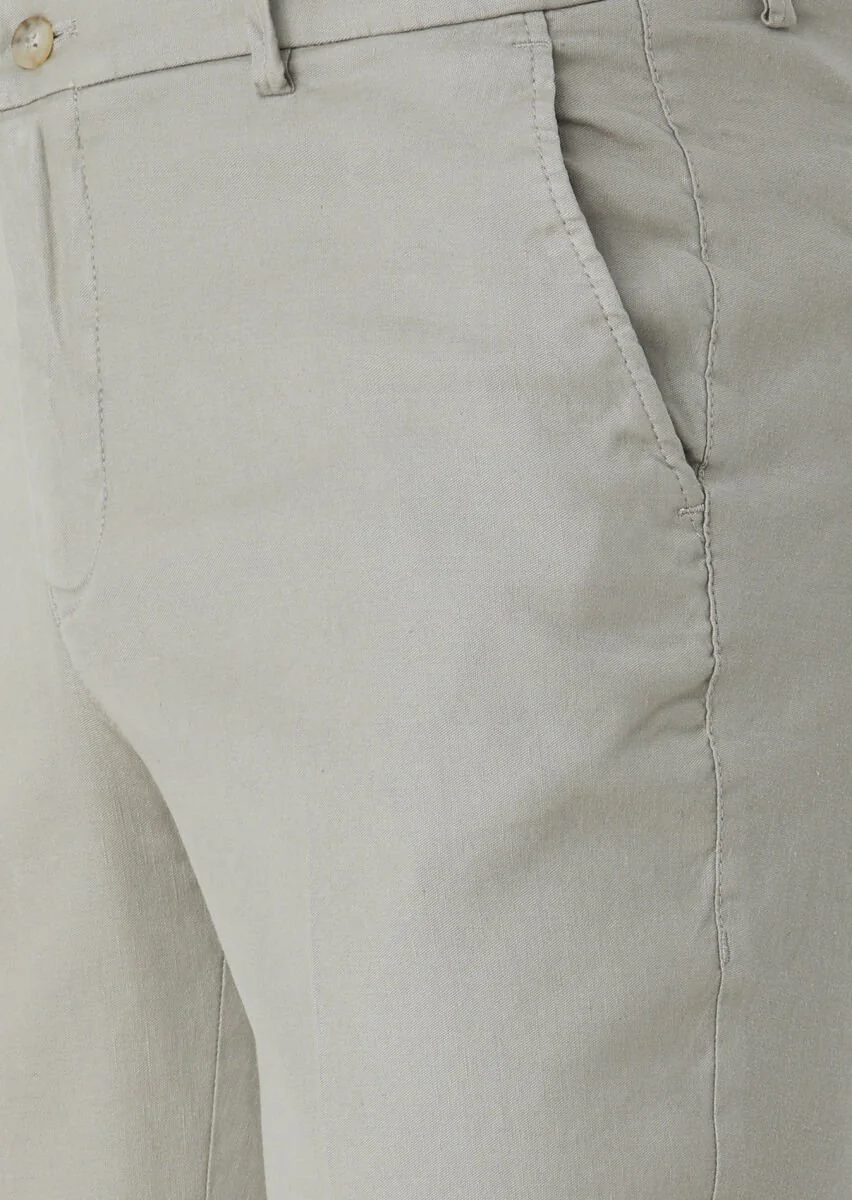 Vizon Düz Dokuma Regular Fit Casual Pamuk Karışımlı Pantolon - 2