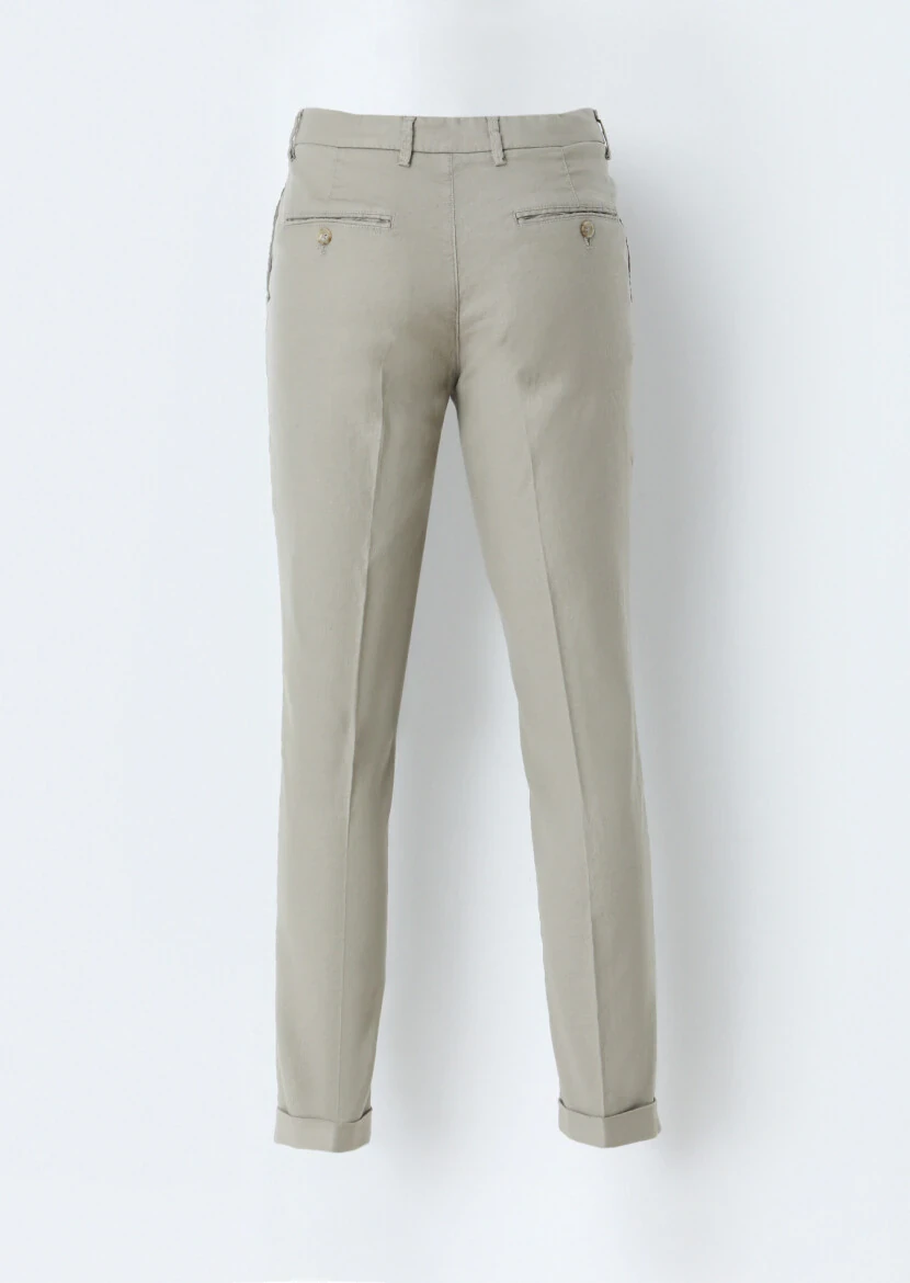 Vizon Düz Dokuma Regular Fit Casual Pamuk Karışımlı Pantolon - 3
