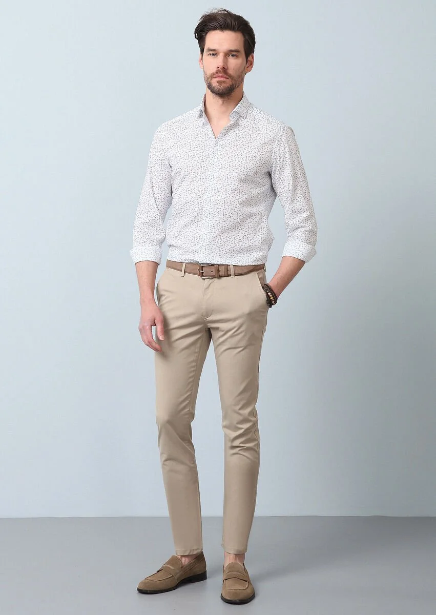 Vizon Düz Dokuma Regular Fit Casual Pantolon - 1