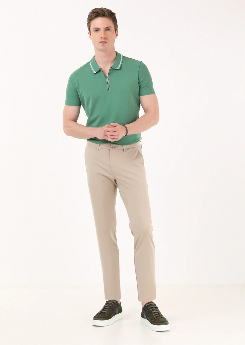 Vizon Düz Dokuma Regular Fit Casual Pantolon - 1