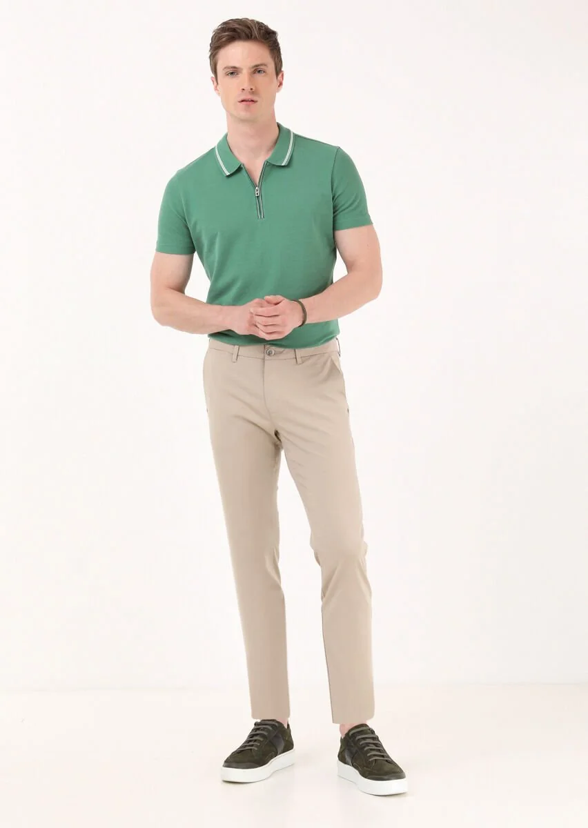 Vizon Düz Dokuma Regular Fit Casual Pantolon - 1