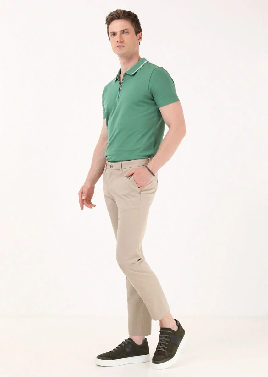 Vizon Düz Dokuma Regular Fit Casual Pantolon - 5