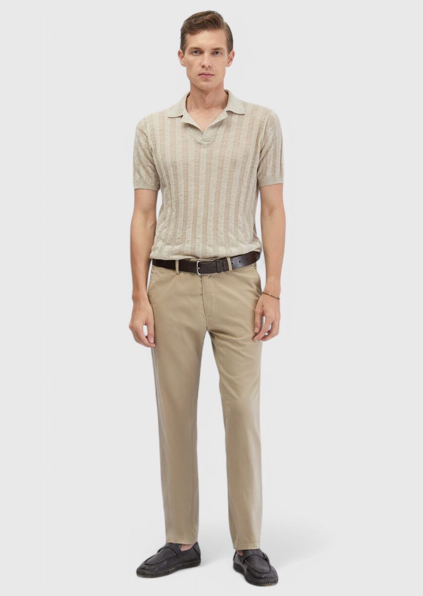 RAMSEY Vizon Düz Dokuma Regular Fit Casual Pantolon