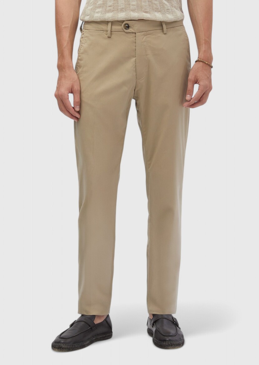 Vizon Düz Dokuma Regular Fit Casual Pantolon - RAMSEY
