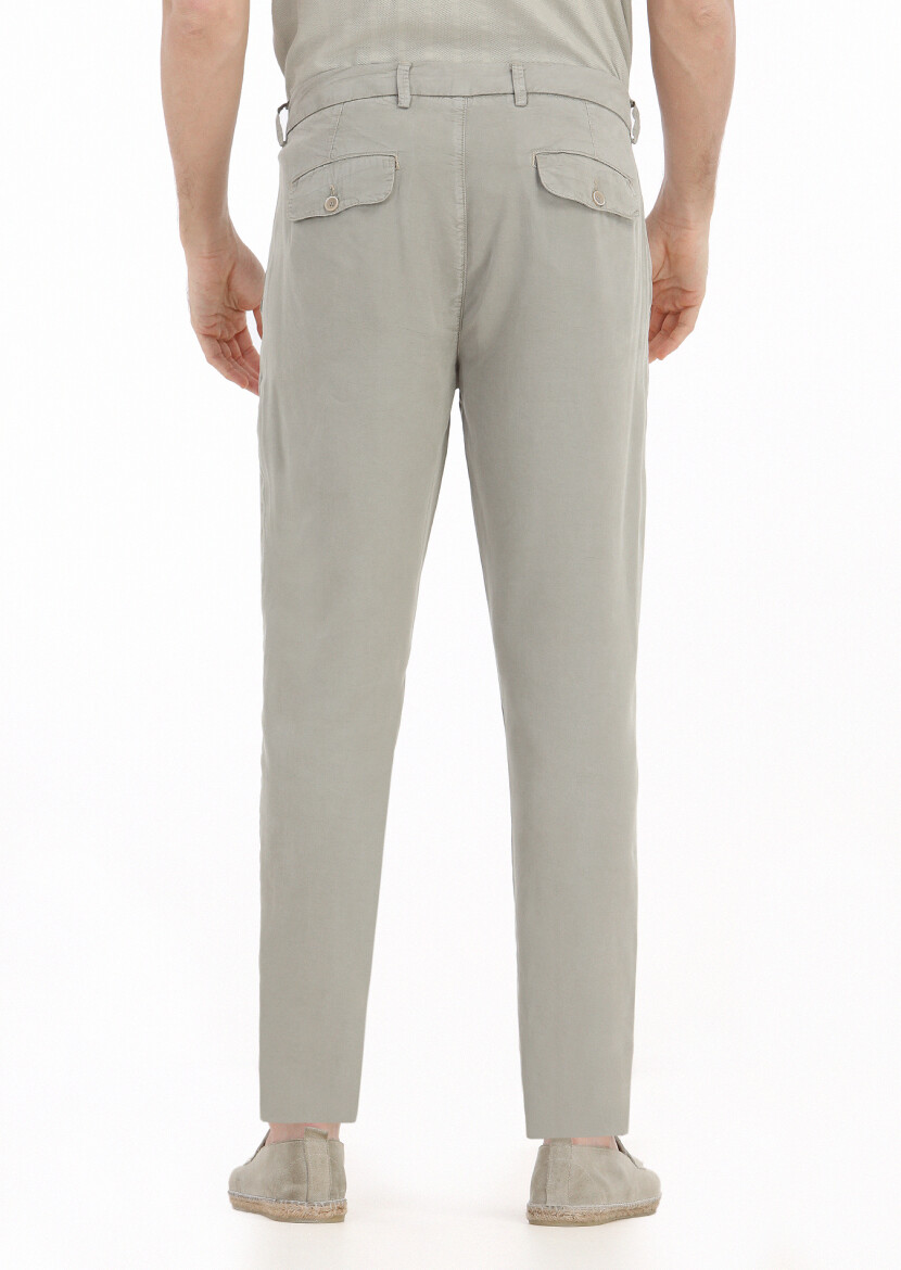 Vizon Düz Dokuma Regular Fit Casual Pantolon - 4