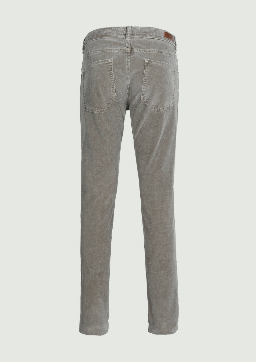 Vizon Düz Dokuma Slim Fit Casual Pamuk Karışımlı Pantolon - 5