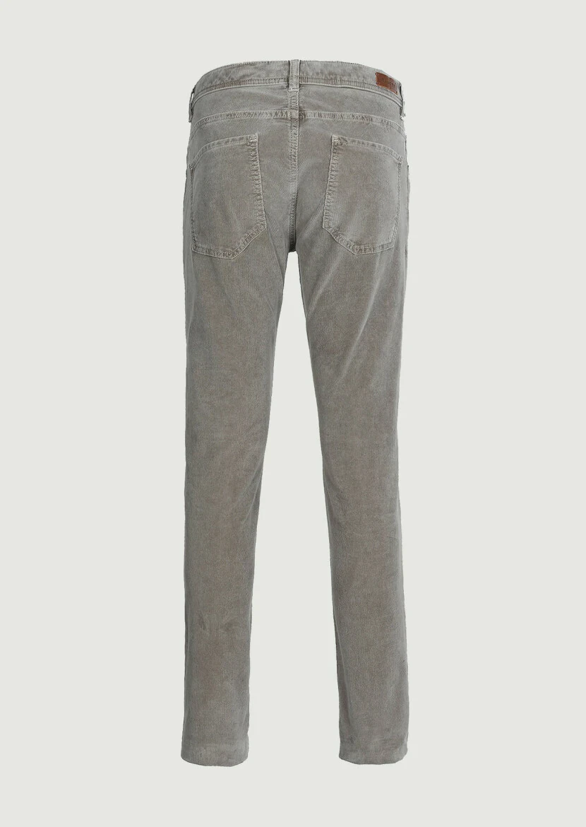 Vizon Düz Dokuma Slim Fit Casual Pamuk Karışımlı Pantolon - 5