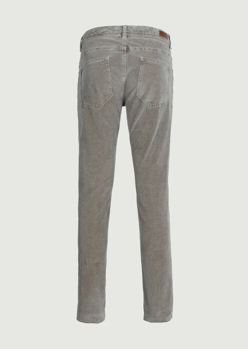 Vizon Düz Dokuma Slim Fit Casual Pamuk Karışımlı Pantolon - 5