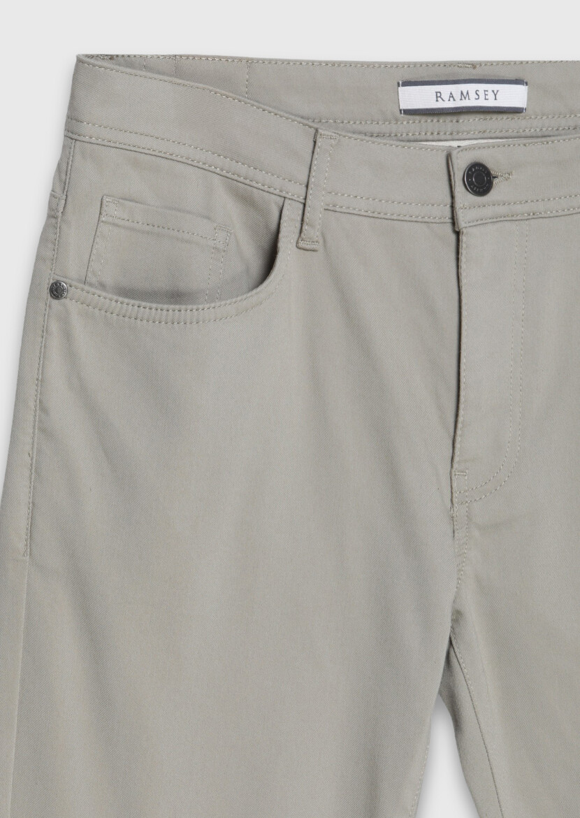 Vizon Düz Dokuma Slim Fit Casual Pamuk Karışımlı Pantolon - 6