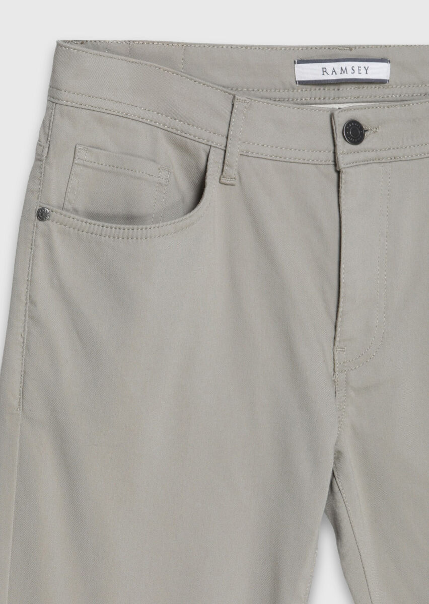 Vizon Düz Dokuma Slim Fit Casual Pamuk Karışımlı Pantolon - 6