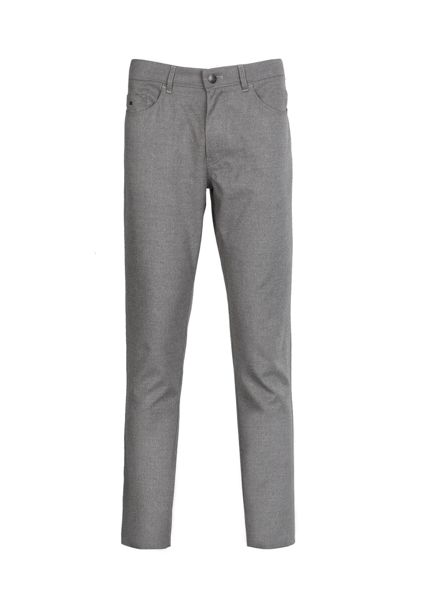 Vizon Düz Dokuma Slim Fit Casual Pantolon - 6