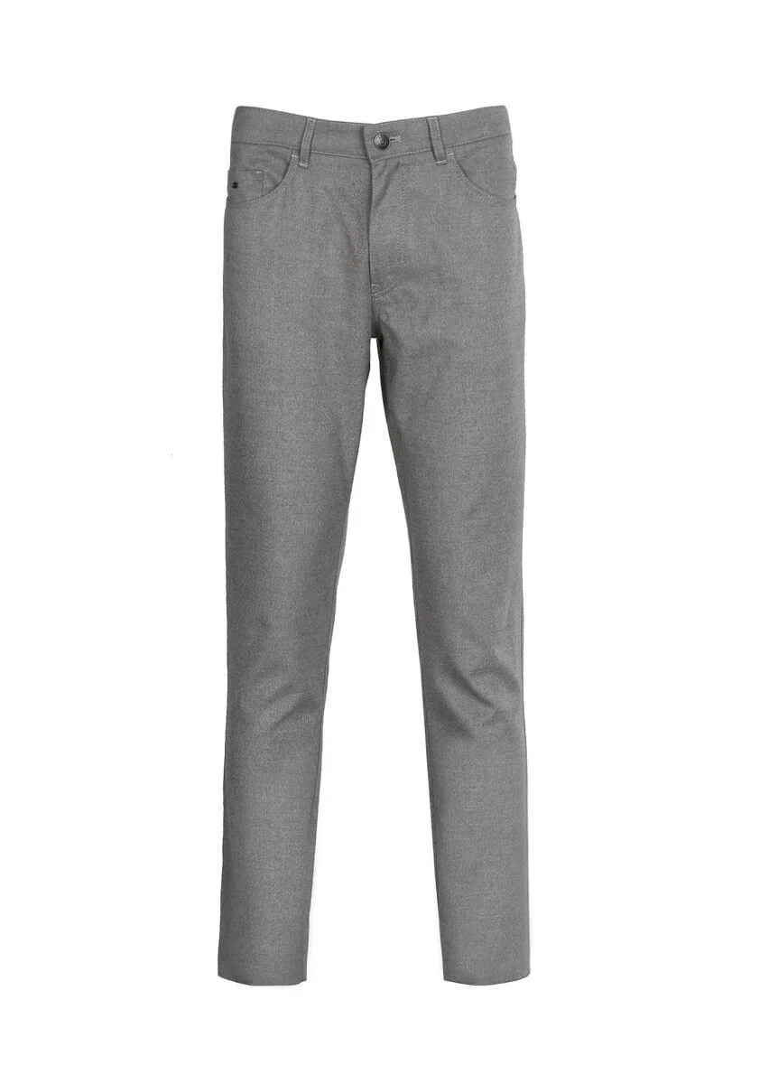 Vizon Düz Dokuma Slim Fit Casual Pantolon - 6