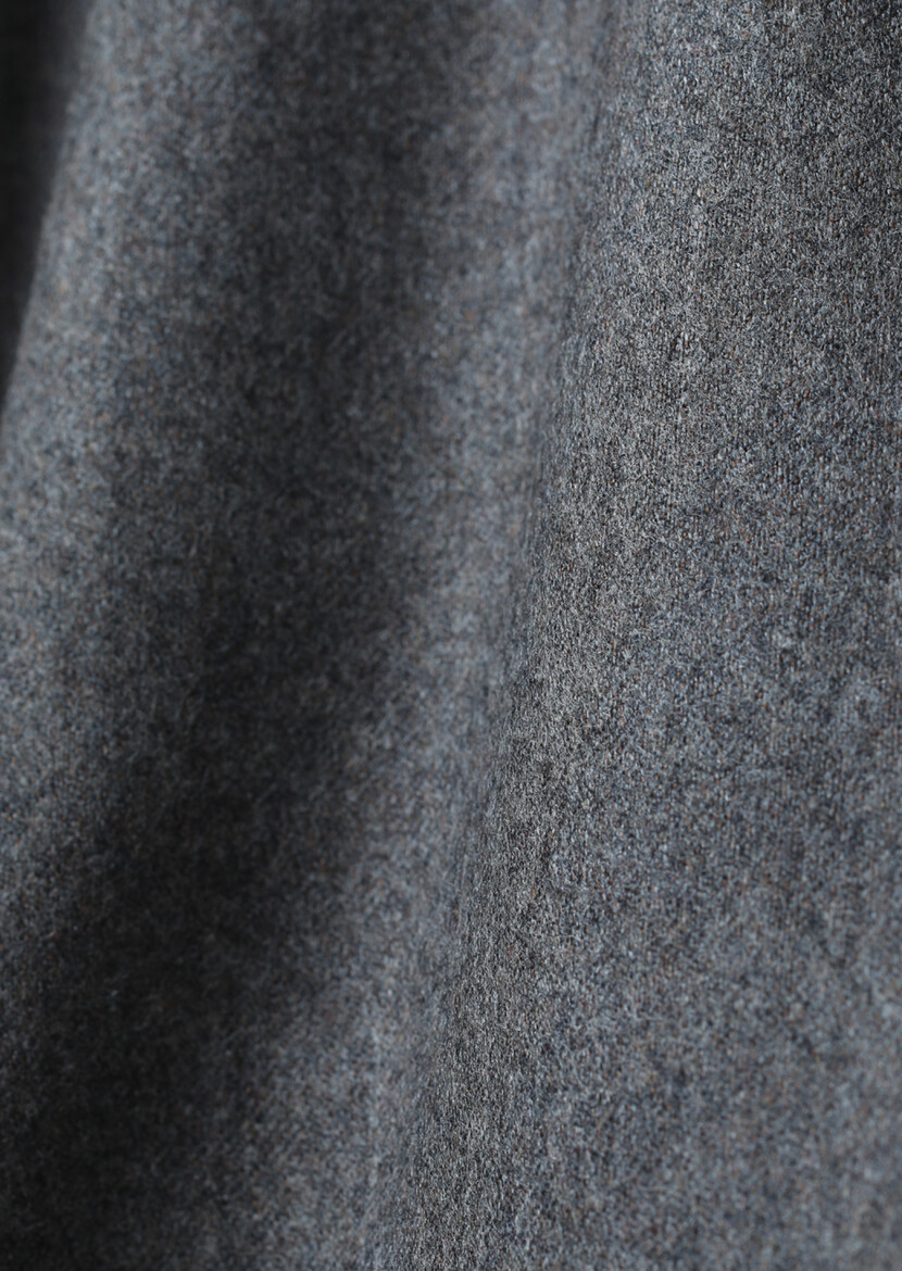 Vizon Düz Kumaş Modern Fit Klasik Yün Karışımlı Pantolon - 3
