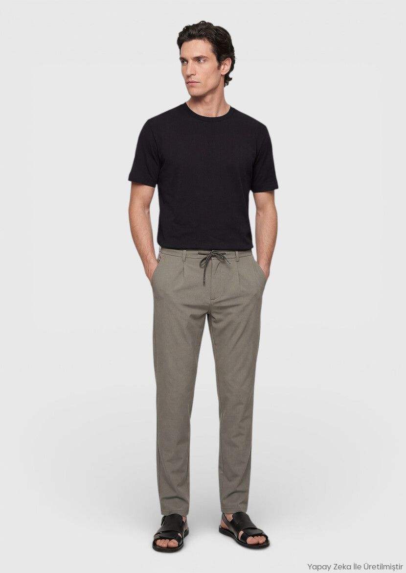 Vizon Düz Teknik Jogging Fit Casual Pantolon - RAMSEY
