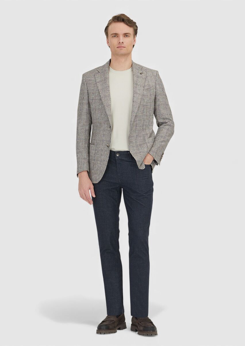 Vizon Düz Zeroweight Slim Fit Yün Karışımlı Ceket - 2