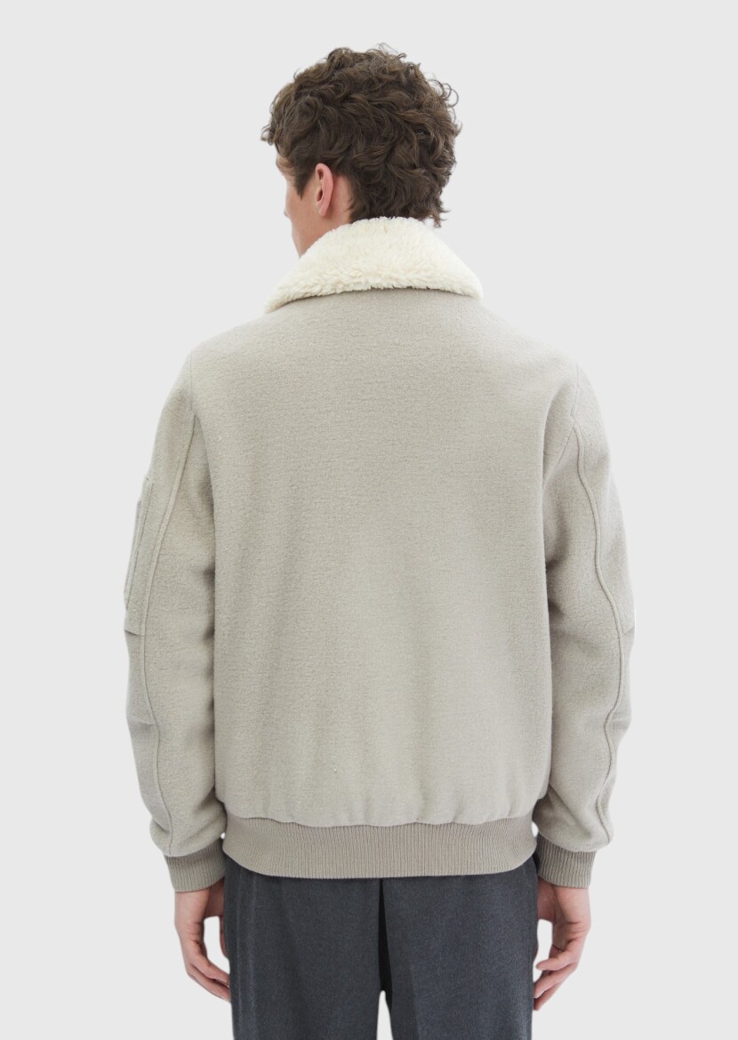 Vizon Regular Fit Casual Dokuma Mont - 9
