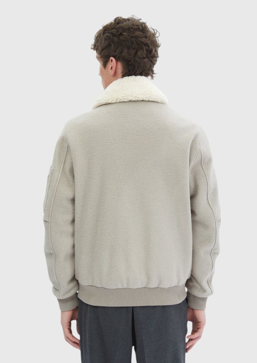Vizon Regular Fit Casual Dokuma Mont - 9
