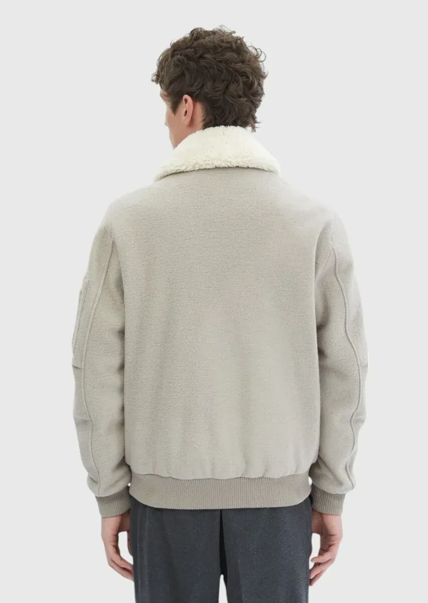 Vizon Regular Fit Casual Dokuma Mont - 9