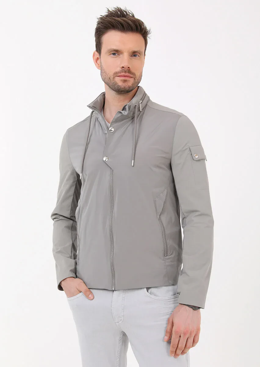 Vizon Regular Fit Dik Yaka Casual Dokuma Mont - 2