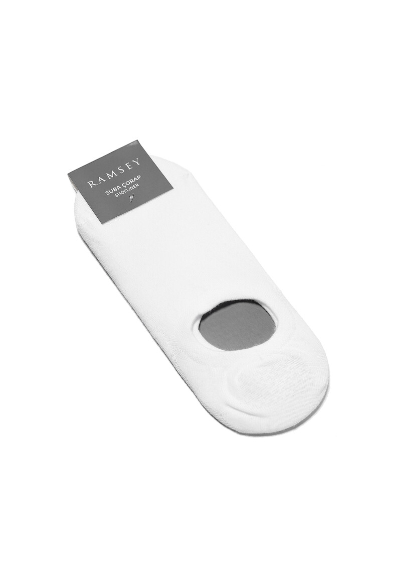 White %75 Pamuk ,%23 Polyamid ,%2 Elastan Socks 