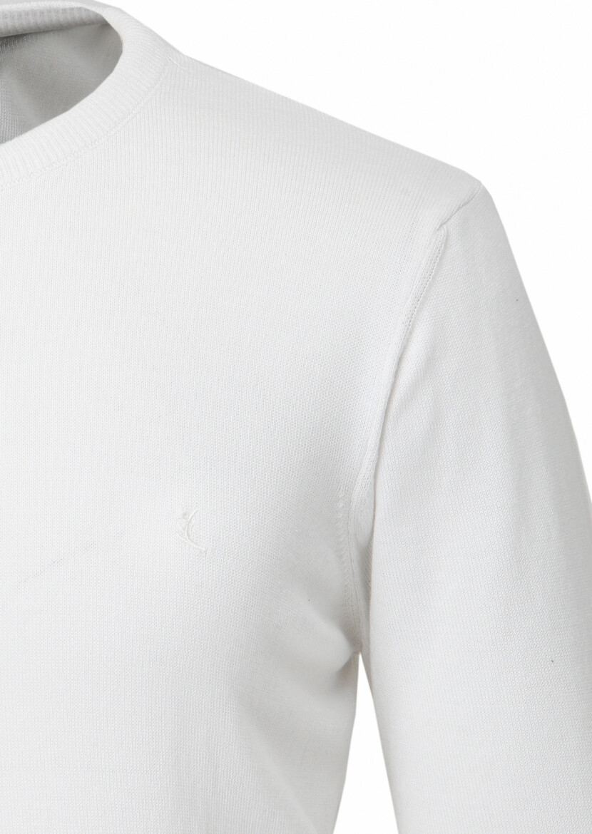 White Knitwear Sweatshirt 