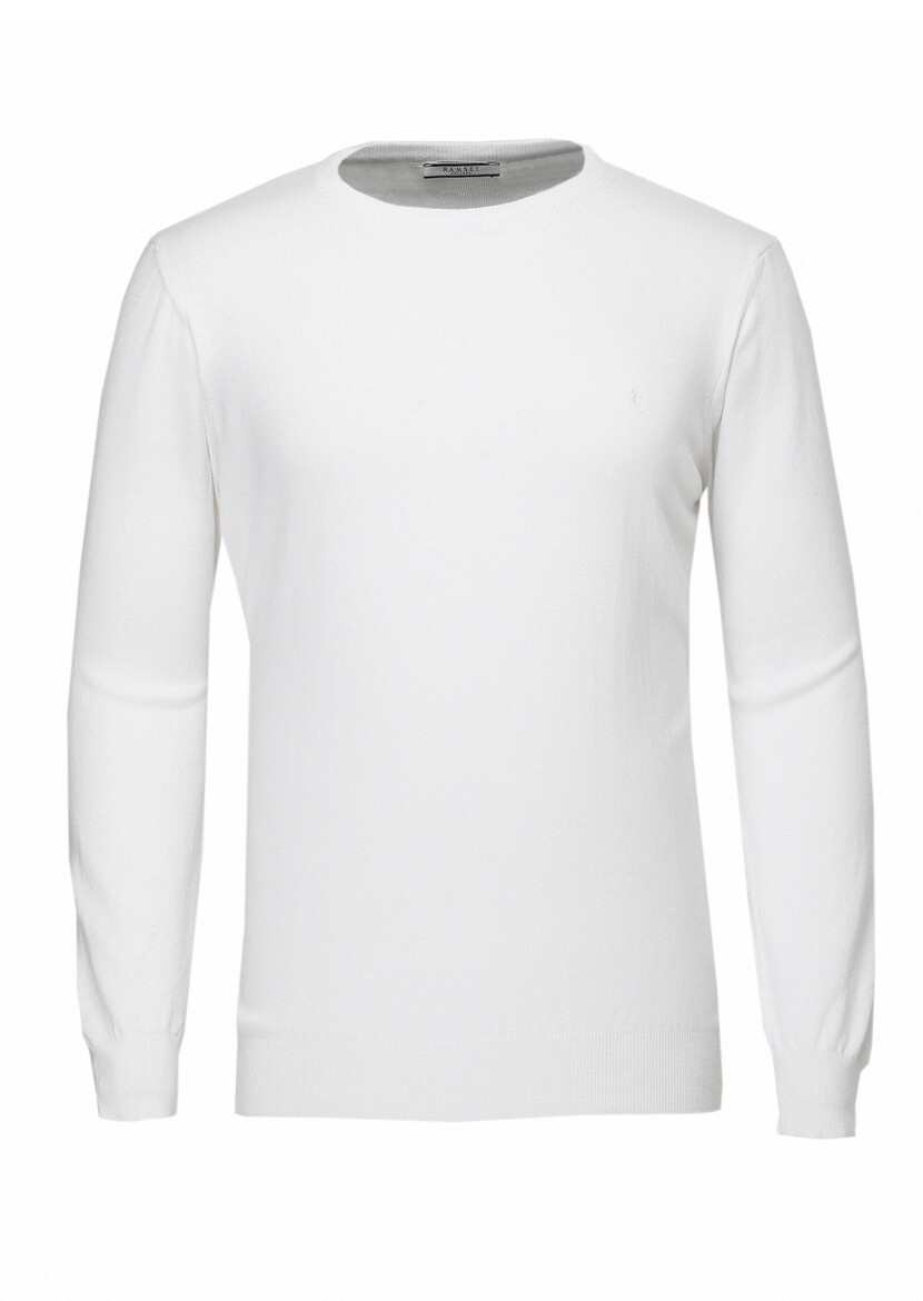 White Knitwear Sweatshirt 