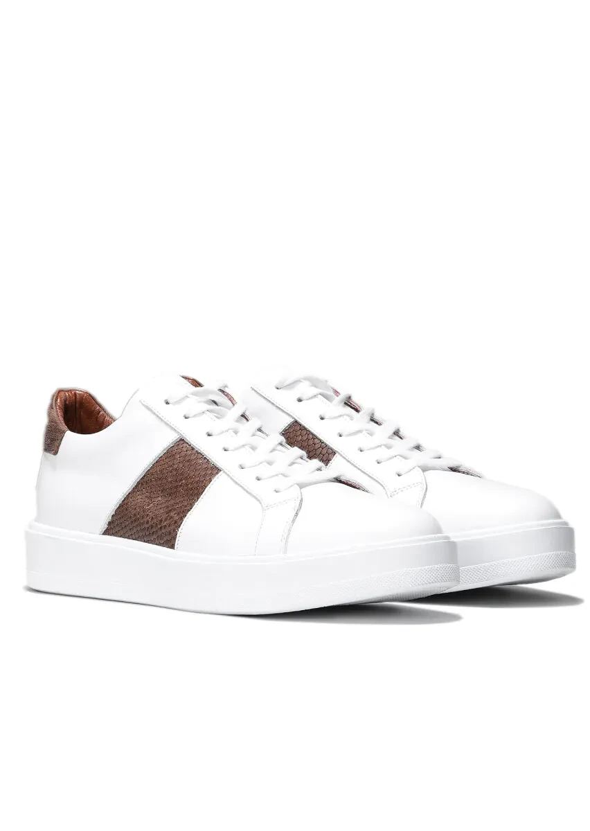 White Leather Casual Sneaker - 2