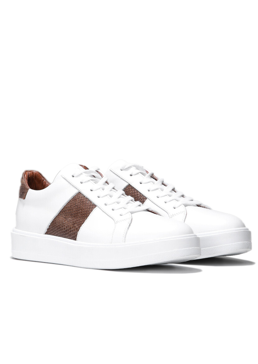 White Leather Sneaker - 2