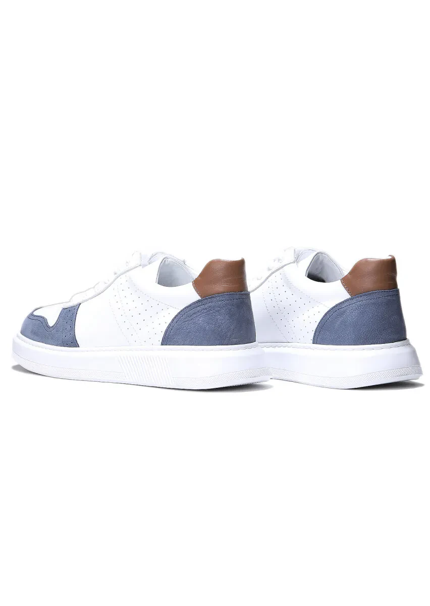 White Leather Sneaker - 4