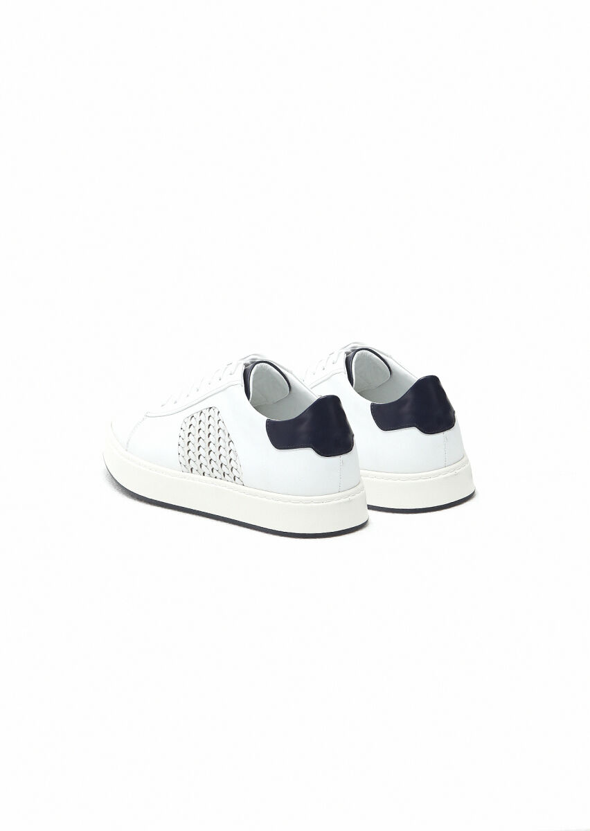 White Leather Sneaker - 4
