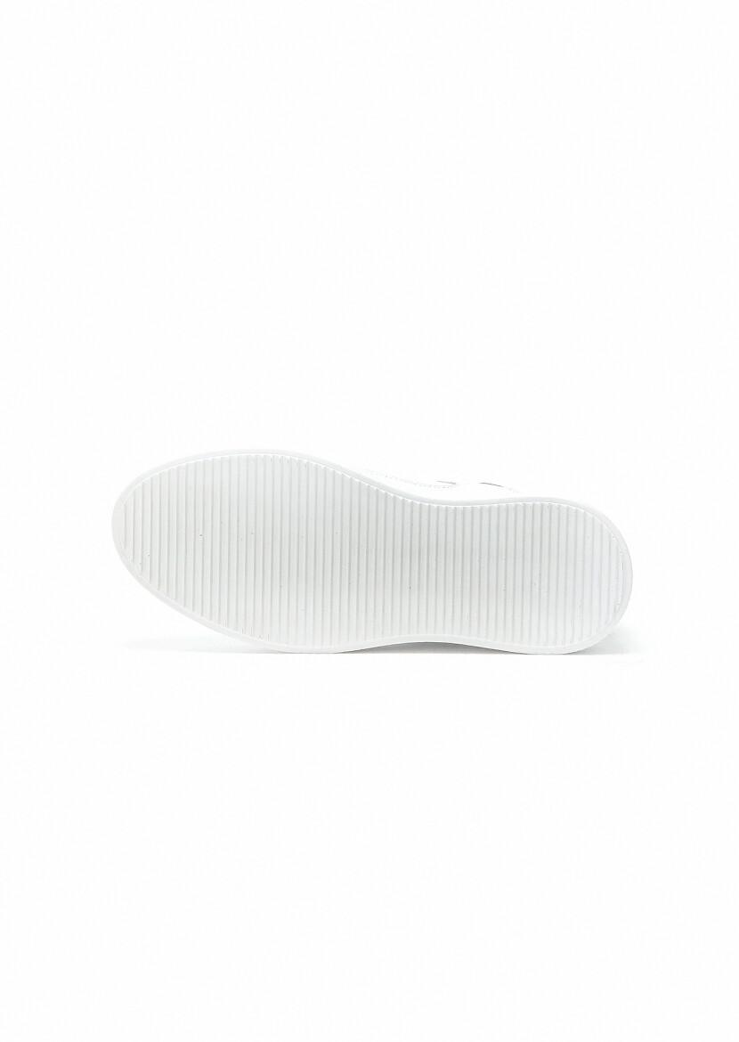 White Leather Sneaker - 5