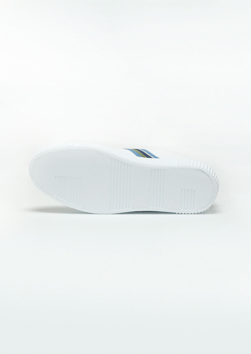White Leather Sneaker - 4