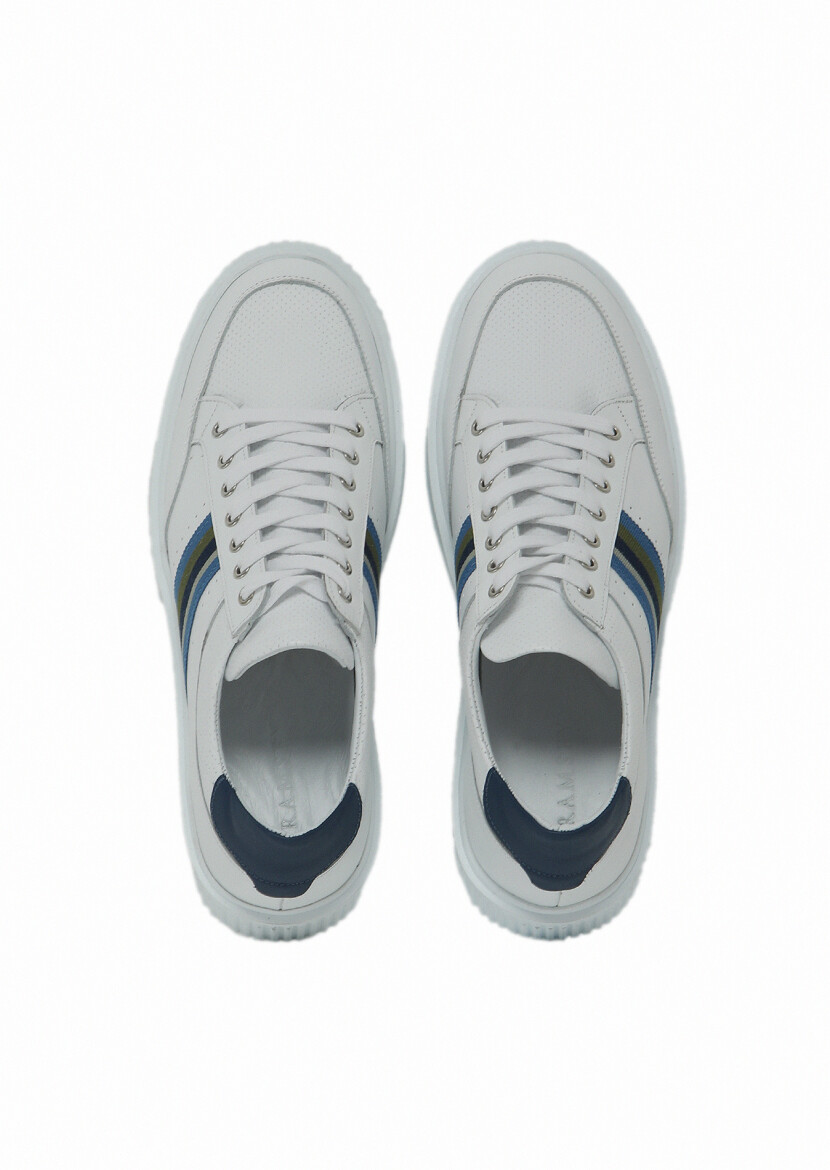 White Leather Sneaker - 5