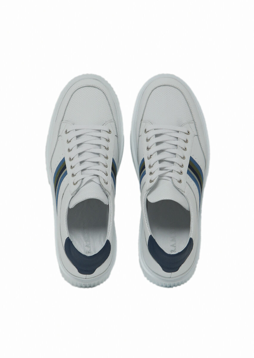 White Leather Sneaker - 5