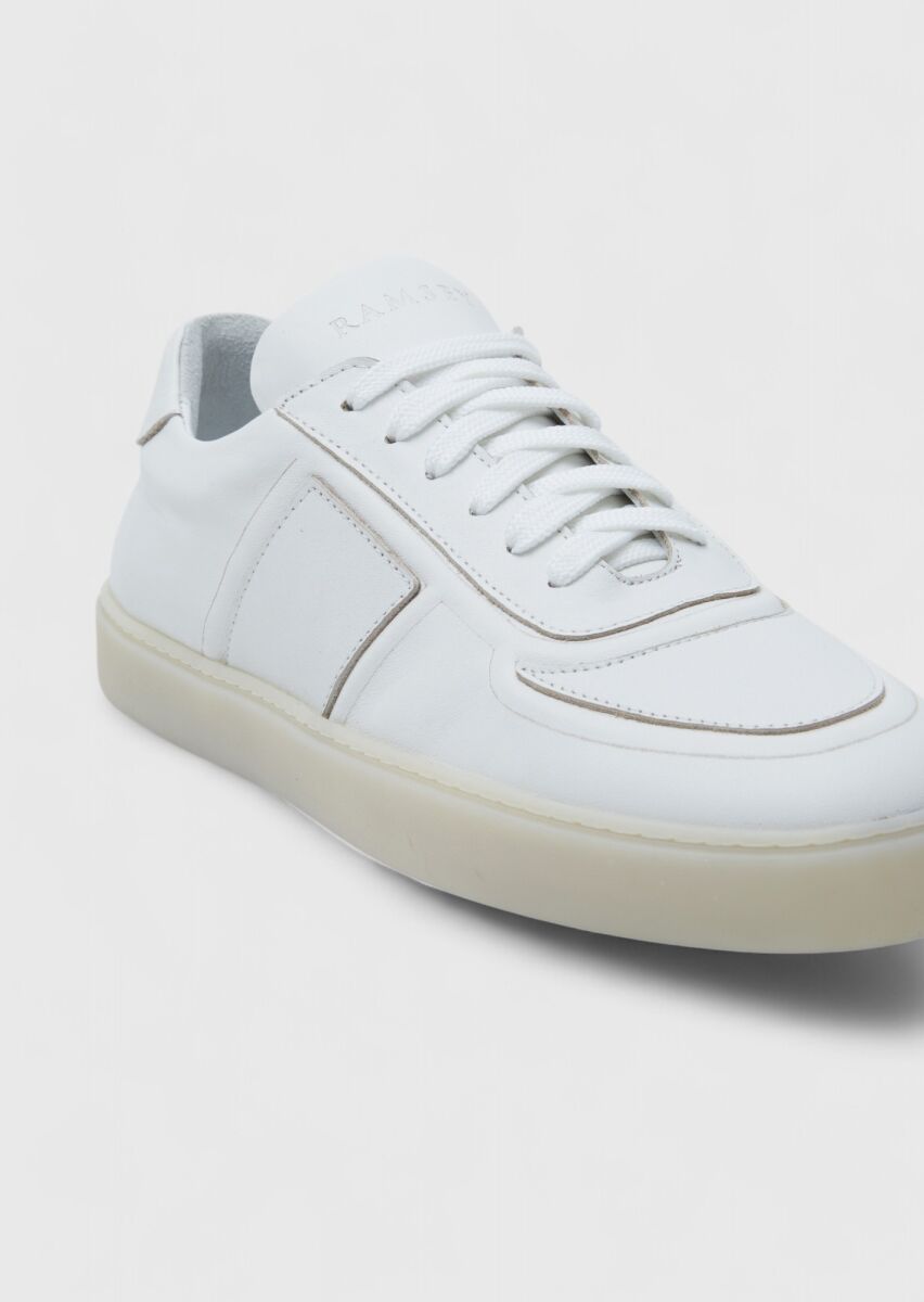 White Leather Sneaker - 2