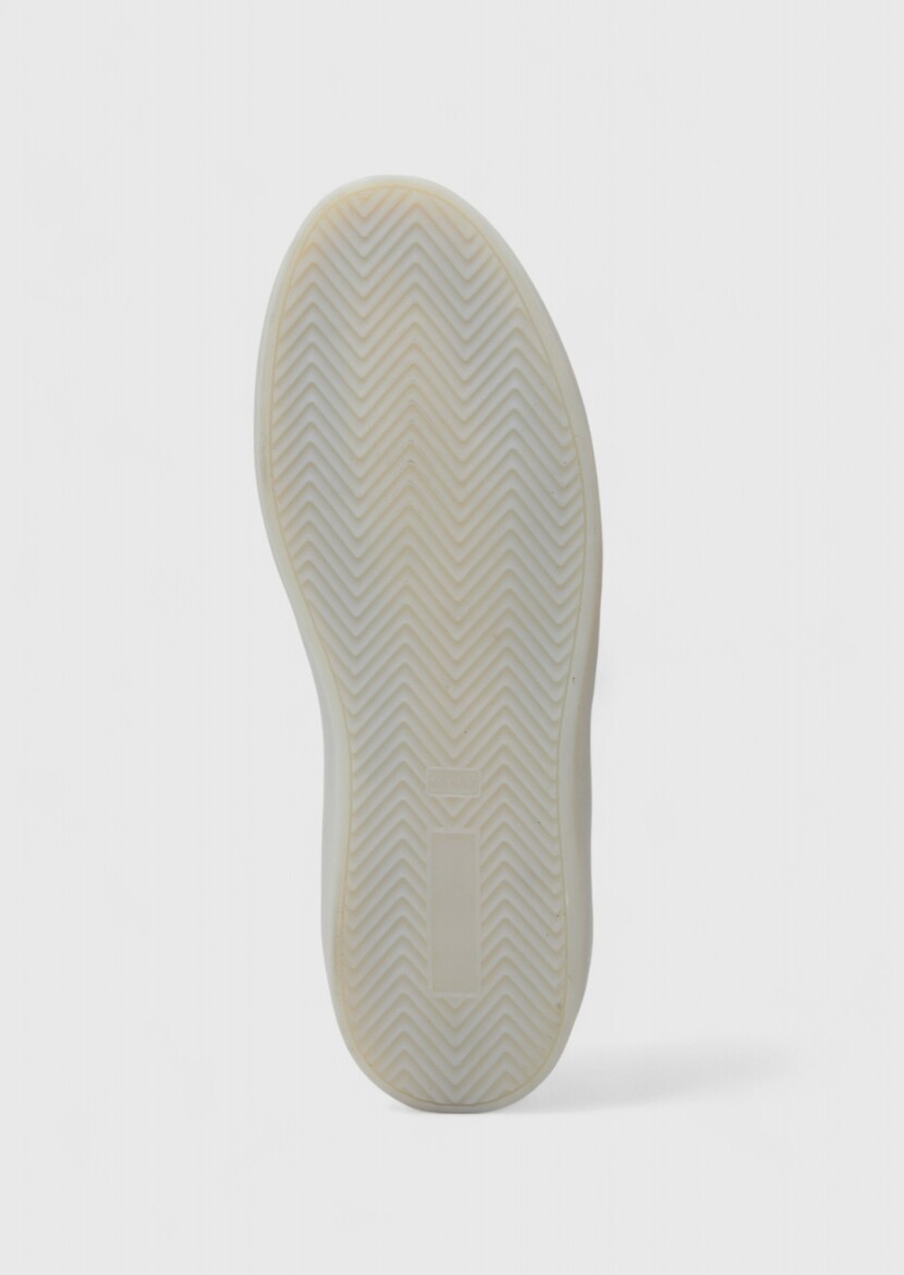 White Leather Sneaker - 4