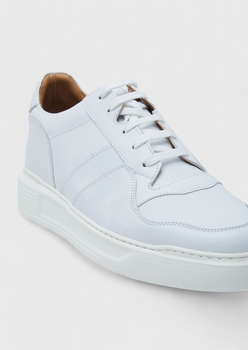 White Leather Sneaker - 2