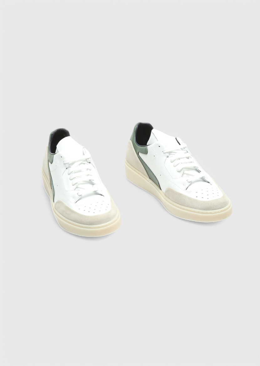 White Leather Sneaker - 3