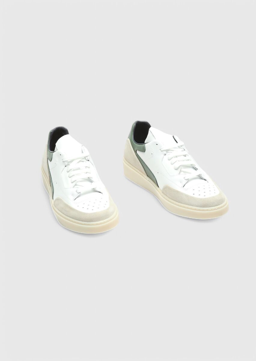White Leather Sneaker - 3