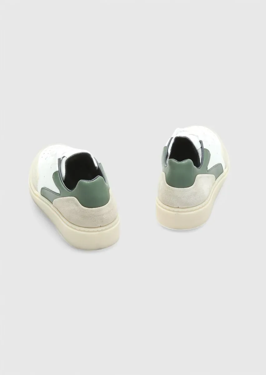 White Leather Sneaker - 5